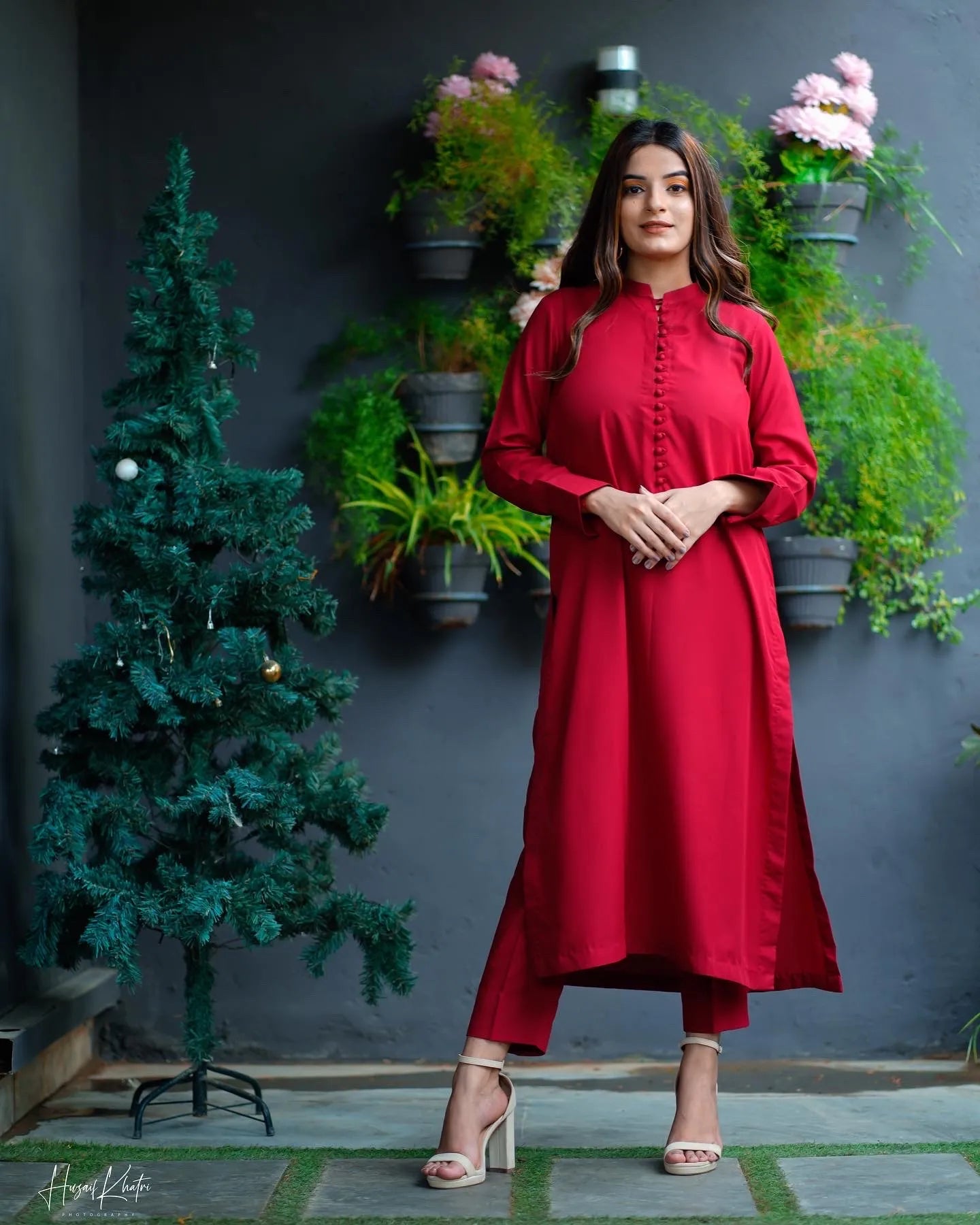 Eid Sale AMBER RED 2 piece