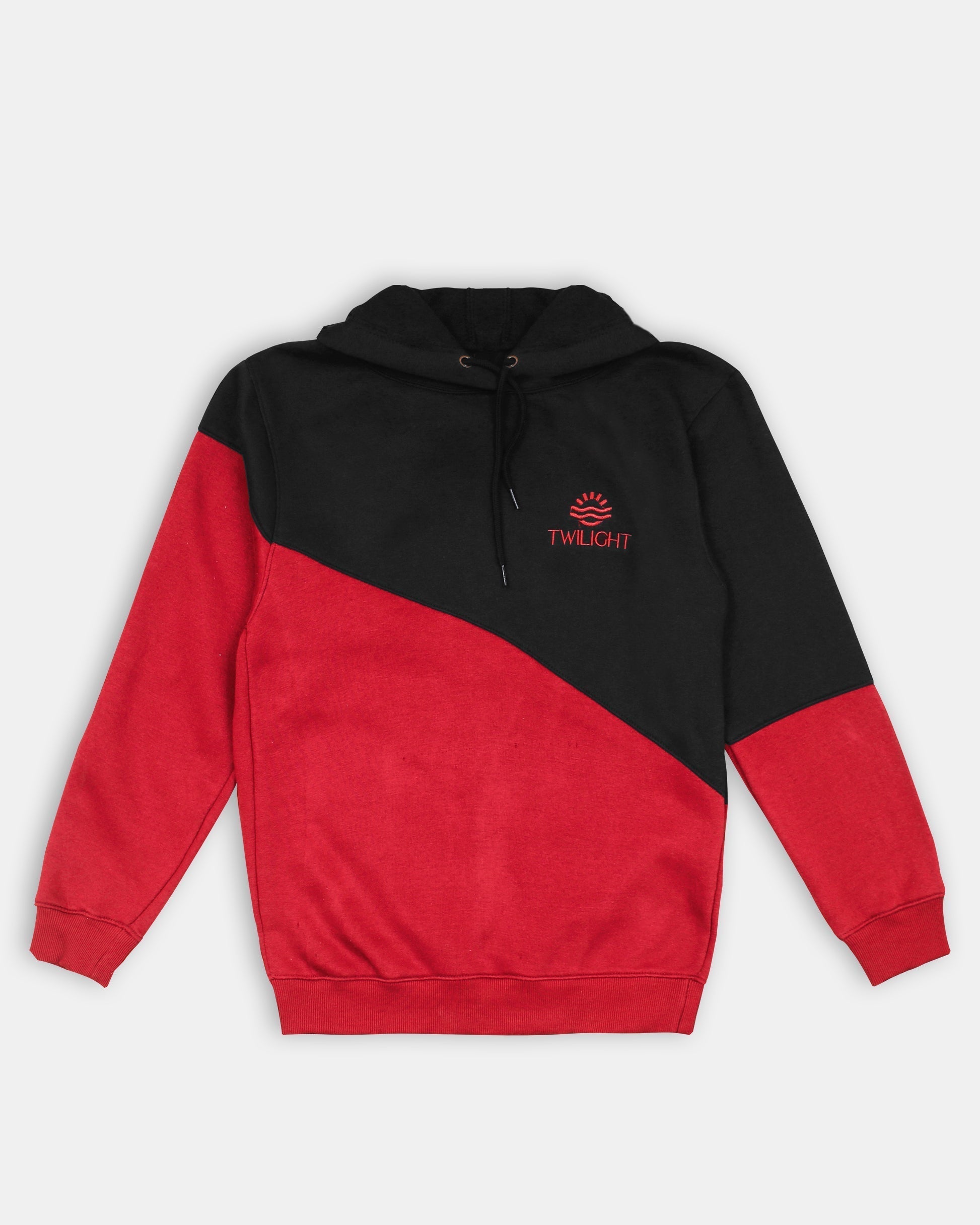 HOODIE BLACK-MAROON