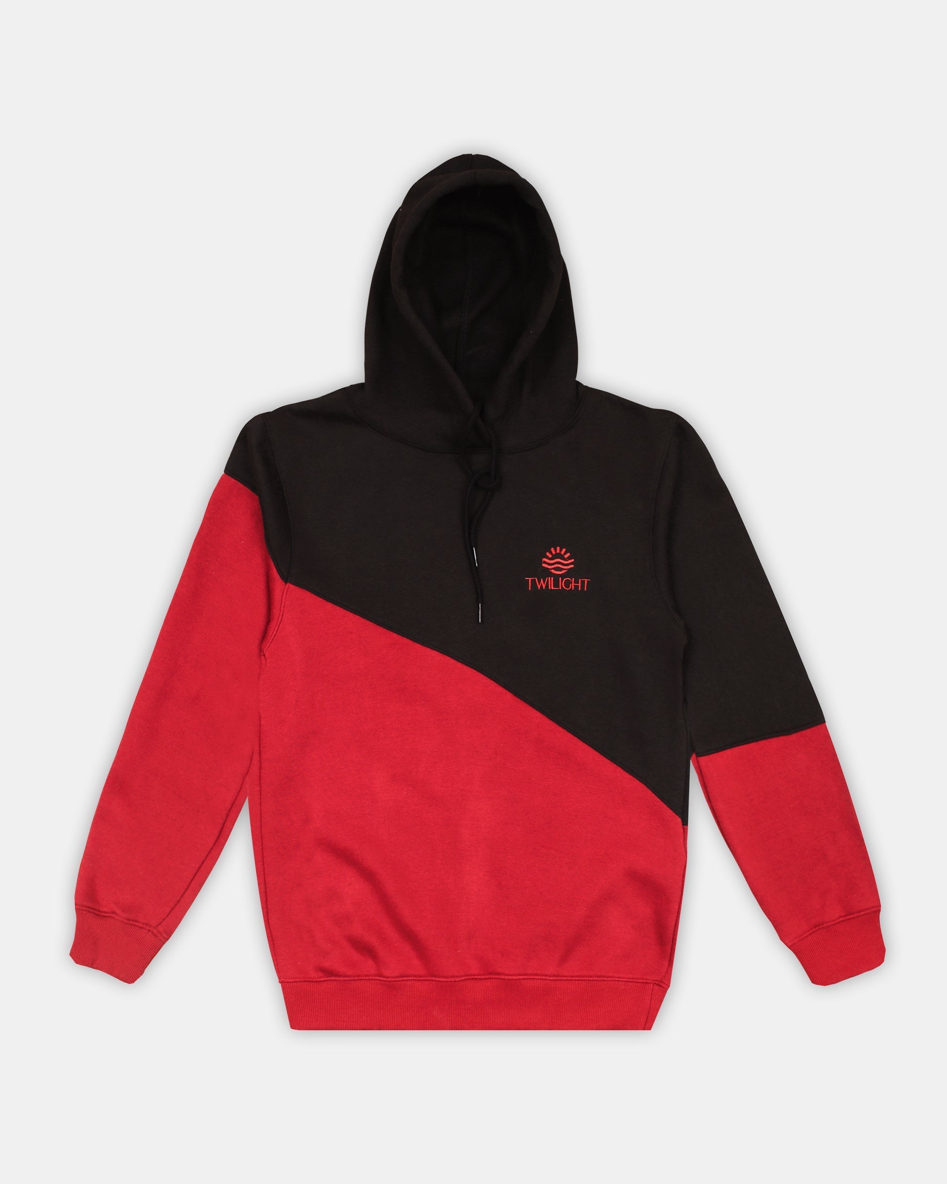 HOODIE BLACK-MAROON